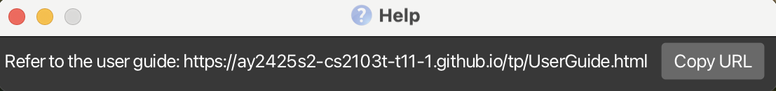 help message